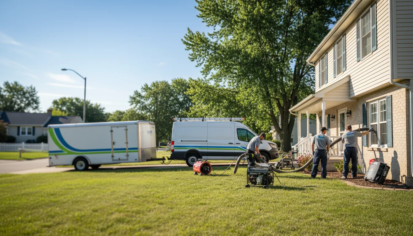 Flooded Basement Restoration And Cleanup With Repair in German Valley, IL near me